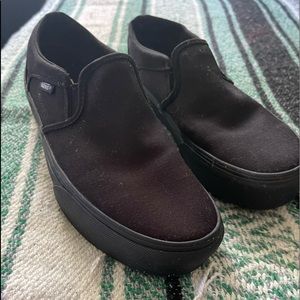 Platform All Black Vans sz8